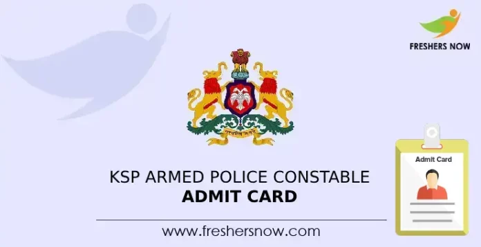 KSP Armed Police Constable Admit Card
