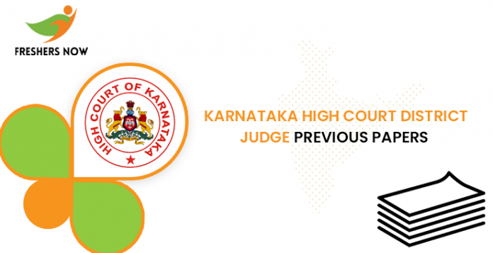 Karnataka High Court District Judge Previous Question Papers