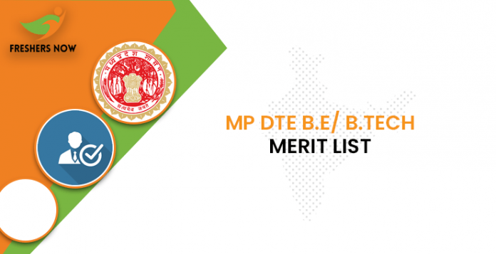 MP DTE B E B Tech Merit List