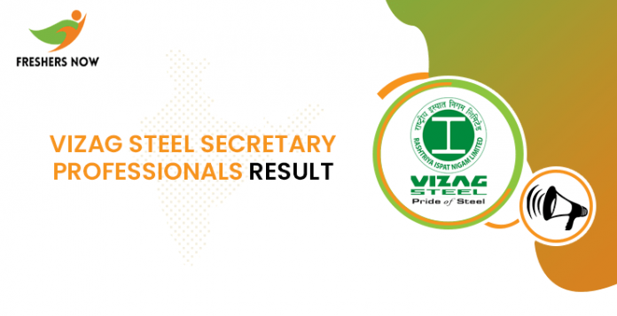 Vizag Steel Secretary Professionals Result