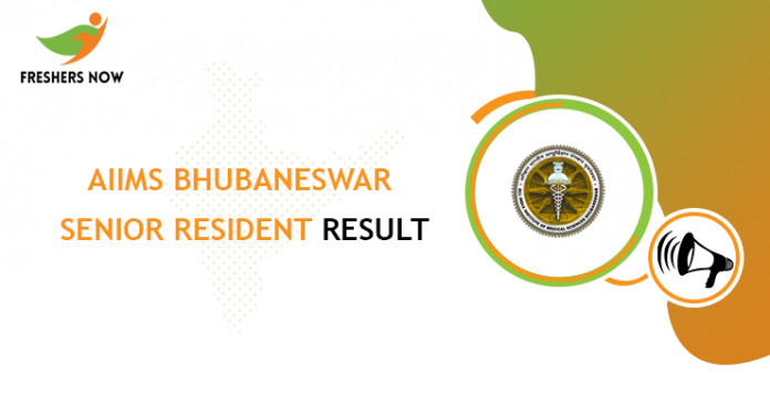 AIIMS Bhubaneswar Senior Resident Result