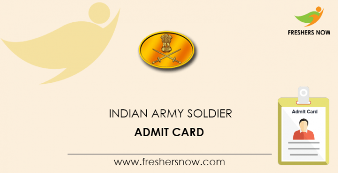Indian Army Soldier Admit Card
