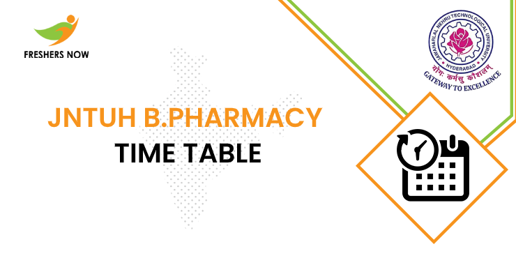 JNTUH B.Pharmacy Time Table 2021 PDF Out 2 1 3 2 4 1 2 2 3 2