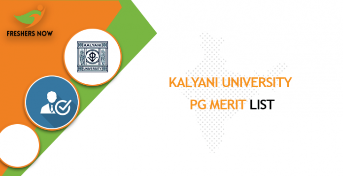 Kalyani University PG Merit List