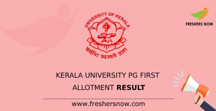 Kerala University PG First Allotment