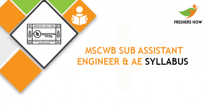 MSCWB Sub Assistant Engineer & AE Syllabus