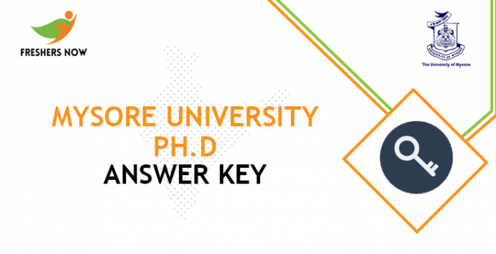 Mysore University Ph.D Answer Key