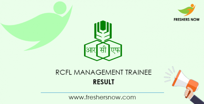 RCFL Management Trainee Result