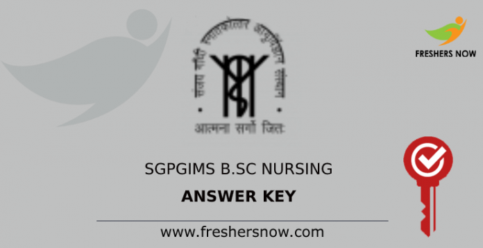 SGPGIMS B.Sc Nursing Answer Key