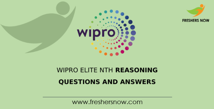 Wipro Elite NTH Reasoning Questions and Answers