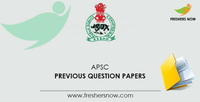 APSC Previous Question Papers