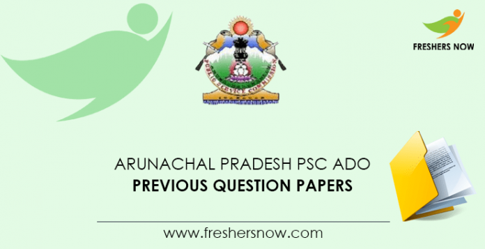 Arunachal Pradesh PSC ADO Previous Question Papers