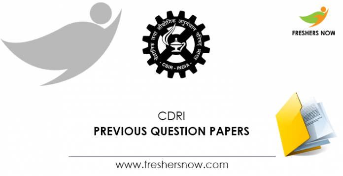 CDRI Previous Question Papers