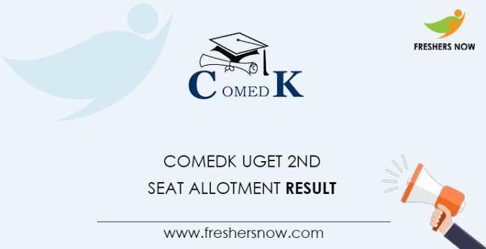 COMEDK UGET 2nd Seat Allotment Result