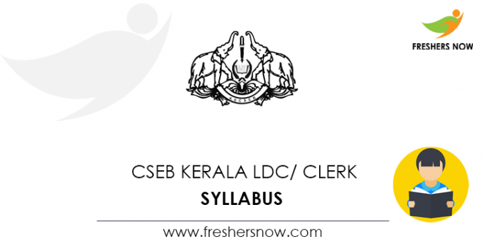 CSEB Kerala LDC Clerk Syllabus