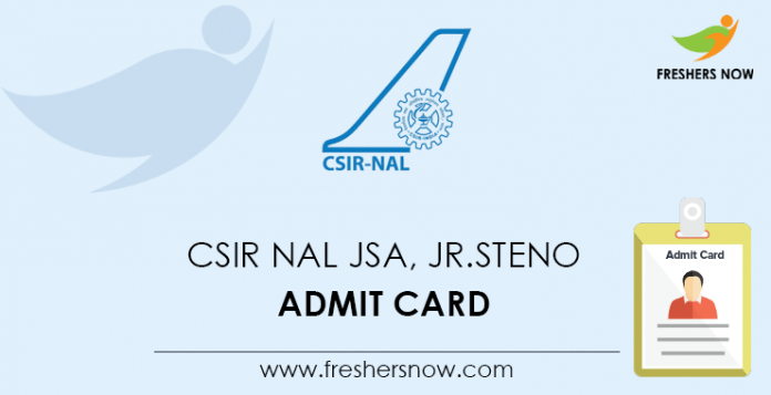 CSIR-NAL-JSA,-Junior-Steno-Admit-Card