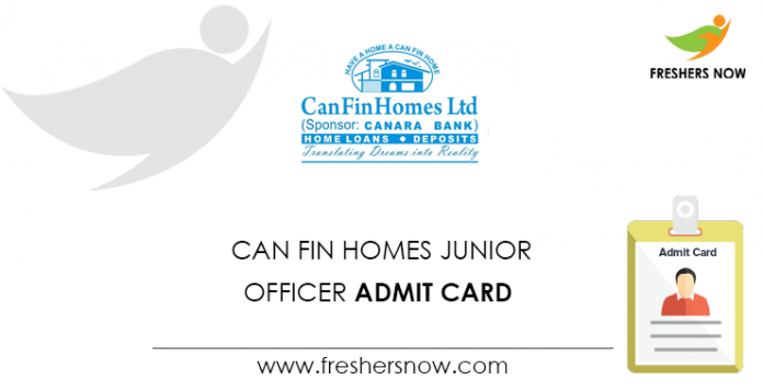 Can Fin Homes Junior Officer Admit Card