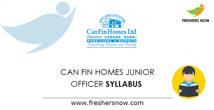 Can Fin Homes Junior Officer Syllabus