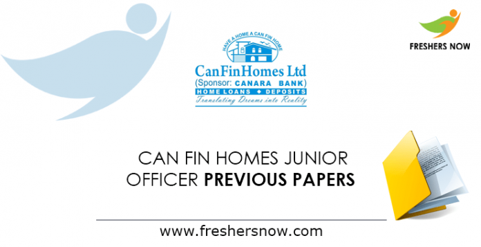 Can Fin Homes Limited Junior Officer Previous Question Papers