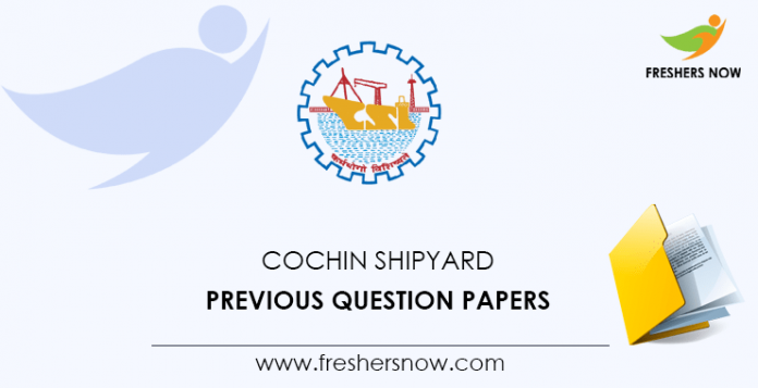 Cochin Shipyard Previous Question Papers