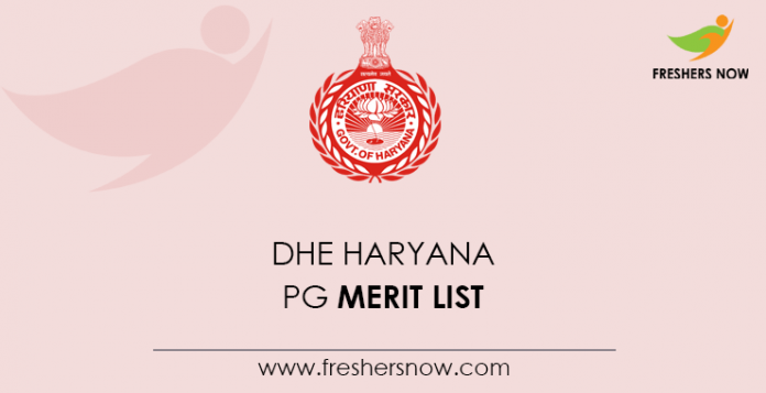 DHE Haryana PG Merit List