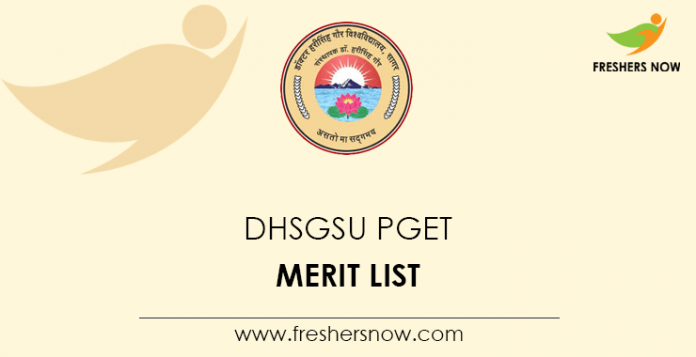 DHSGSU PGET Merit List