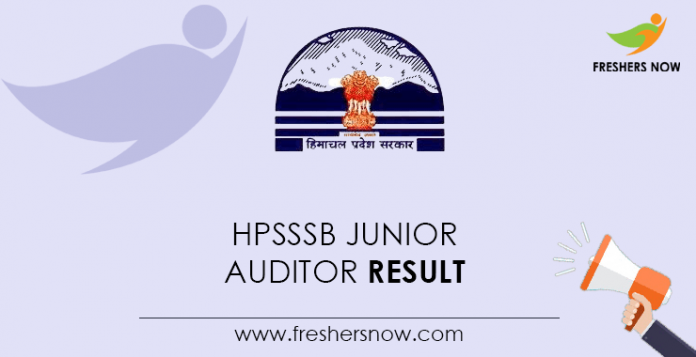 HPSSSB Junior Auditor Result