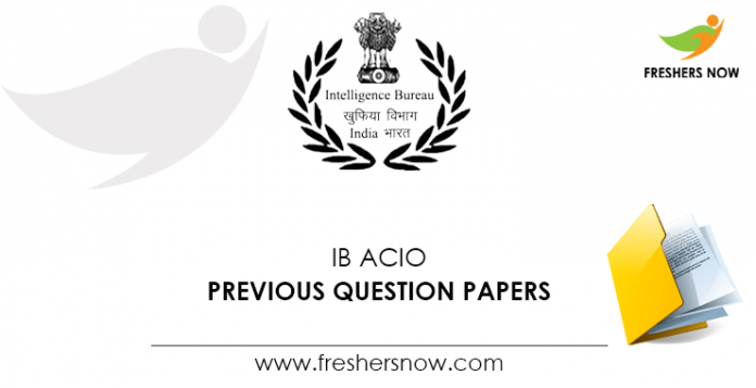 IB ACIO Previous Question Papers