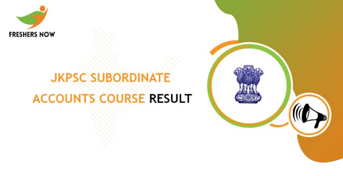 JKPSC Subordinate Accounts Course Result