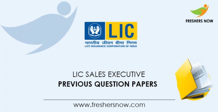 LIC Sales Executive Previous Question Papers