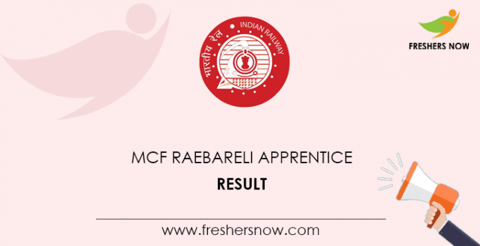 MCF Raebareli Apprentice Result