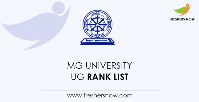 MG University UG Rank List