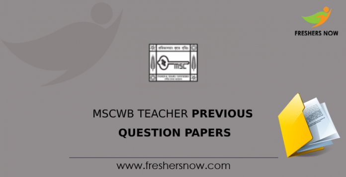 MSCWB Teacher Previous Question Papers