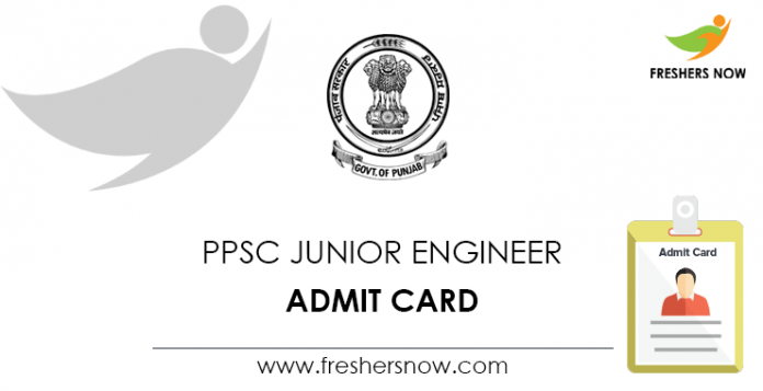 PPSC Junior Engineer Admit Card