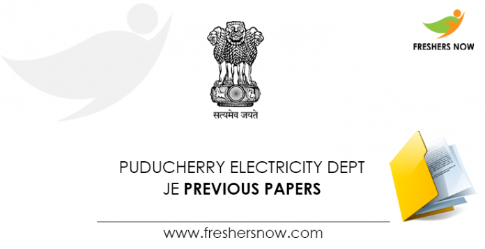 Puducherry Electricity Department JE Previous Question Papers