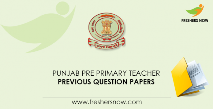 Punjab Pre Primary Teacher Previous Question Papers