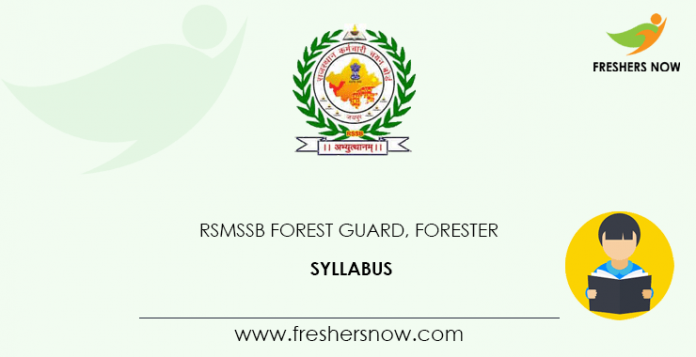 RSMSSB Forest Guard, Forester Syllabus