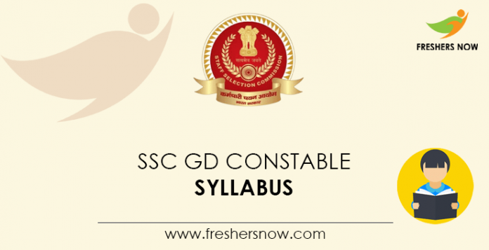 SSC GD Constable Syllabus 2021 & Exam Pattern PDF Download