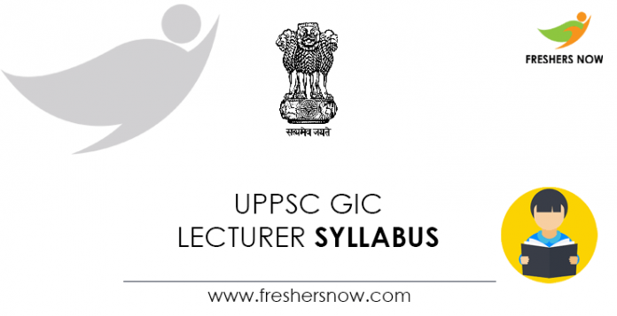 UPPSC GIC Lecturer Syllabus