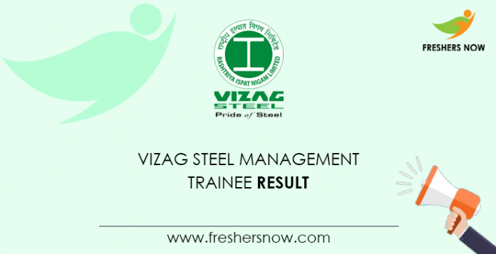 Vizag Steel Management Trainee Result