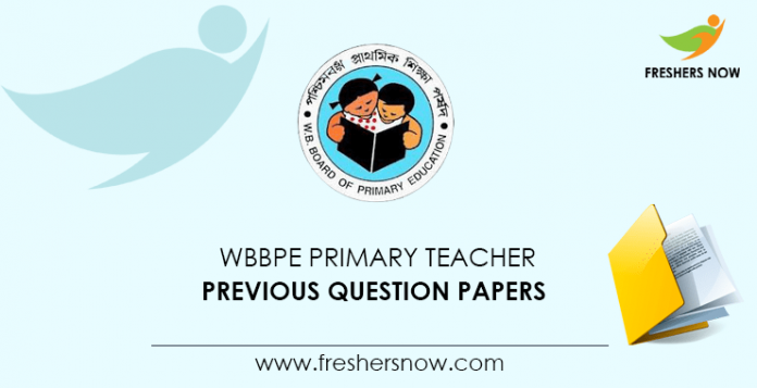WBBPE Primary Teacher Previous Question Papers