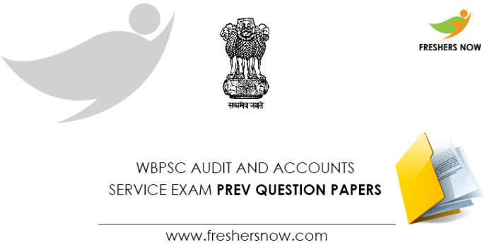 WBPSC Audit and Accounts Service Exam Previous Question Papers