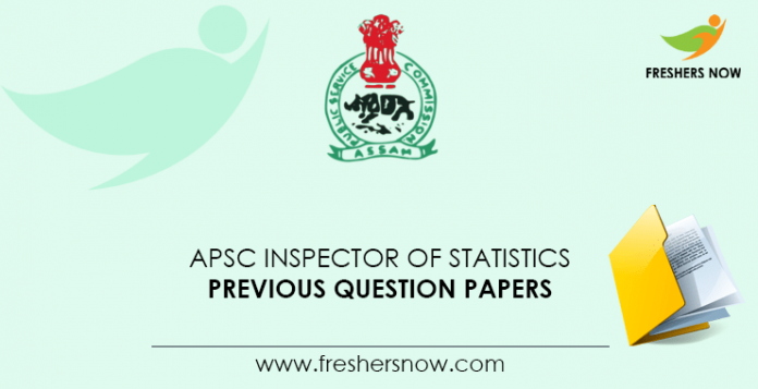 APSC Inspector of Statistics Previous Question Papers