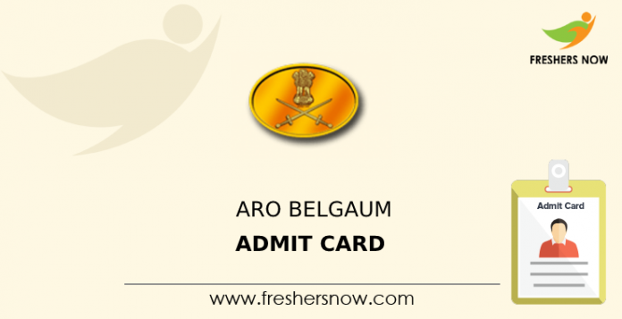 ARO Belgaum Admit Card