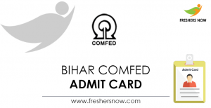 Bihar-COMFED-Admit-Card
