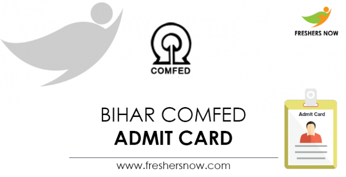 Bihar COMFED Admit Card