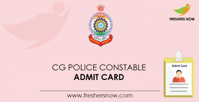 CG Police Constable Admit Card