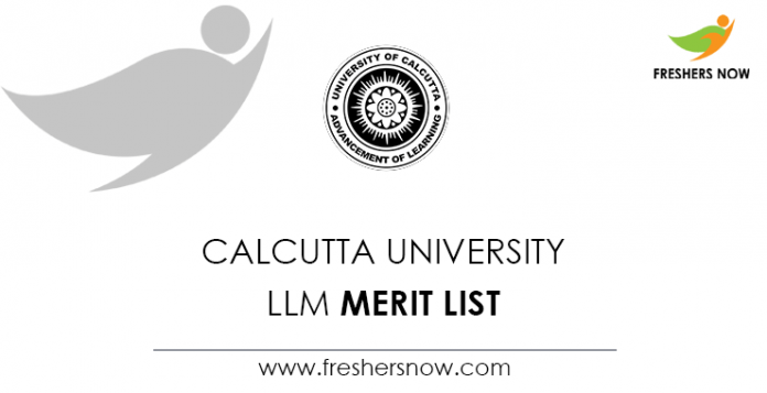 Calcutta University LLM Merit List