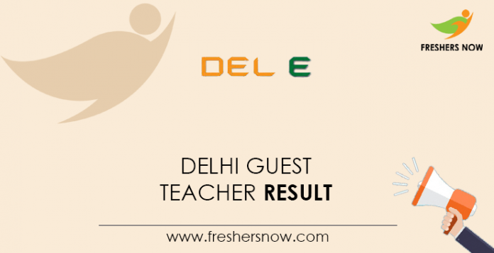Delhi Guest Teacher Result