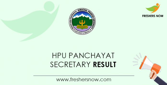 HPU-Panchayat-Secretary-Result